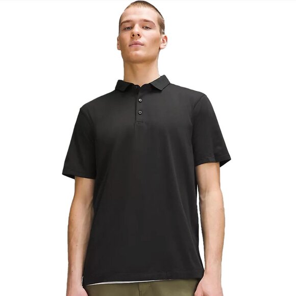 Lululemon Men’s Evolution Polo — Performance Short-Sleeve Shirt, Size M, Black - Picture 1 of 3